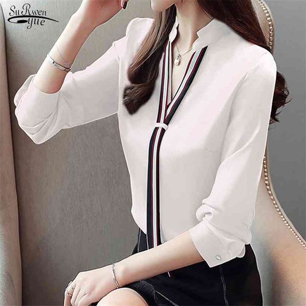 pullover women and blouses chiffon shirts office lady long sleeve women's blouse stand collar shirt 6469 210421, White
pullover women and blouses chiffon shirts office lady long sleeve women's blouse stand collar shirt 6469 210421, White