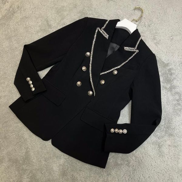 spring luxury women diamonds double breasted black blazer female casual jacket coat rmsx 1.13 women's suits & blazers, White;black
spring luxury women diamonds double breasted black blazer female casual jacket coat rmsx 1.13 women's suits & blazers, White;black