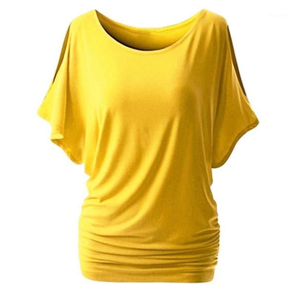 women solid t-shirt summer shoulder casual loose short bat sleeve female tee shirt wild plus size clothing women's, White
women solid t-shirt summer shoulder casual loose short bat sleeve female tee shirt wild plus size clothing women's, White