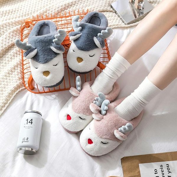 slippers women winter home cartoon deer elk non-slip soft warm house shoes men ladies girs indoor bedroom couples floor footwear, Black
slippers women winter home cartoon deer elk non-slip soft warm house shoes men ladies girs indoor bedroom couples floor footwear, Black