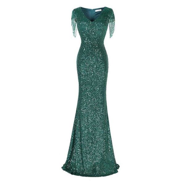 luxury party evening dress autumn 2021 selling tassel fishtail sequin evening dr, Black
luxury party evening dress autumn 2021 selling tassel fishtail sequin evening dr, Black
