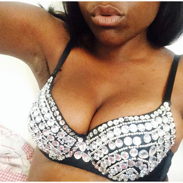 bras women push up luxury rhinestone sequined bra lady silver punk studded sponge dance bras for show party clothing, Red;black
bras women push up luxury rhinestone sequined bra lady silver punk studded sponge dance bras for show party clothing, Red;black