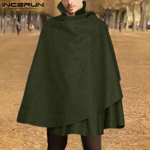 men's trench coats fashion men cloak solid color lapel irregular streetwear faux wool blends button casual 2021 ponchos incerun, Tan;black
men's trench coats fashion men cloak solid color lapel irregular streetwear faux wool blends button casual 2021 ponchos incerun, Tan;black
