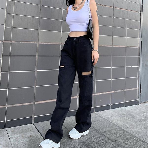 vintage hollow out jeans womens pant plus size pockets white harajuku korean baggy straight pants streetwear wide leg, Black;white
vintage hollow out jeans womens pant plus size pockets white harajuku korean baggy straight pants streetwear wide leg, Black;white