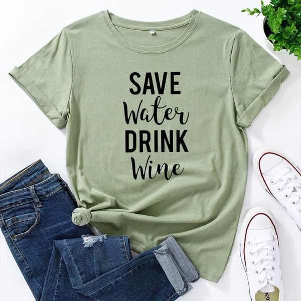 women's t-shirt save water drink wine graphic t shirts for women cotton short sleeve tee female shirt summer casual aesthetic clothes, White
women's t-shirt save water drink wine graphic t shirts for women cotton short sleeve tee female shirt summer casual aesthetic clothes, White
