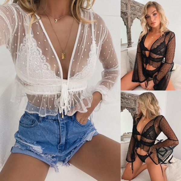 women's swimwear style women cover-ups summer bikini ruffles cover up sarong kaftan lace crochet beach wear see through 2021, White;black
women's swimwear style women cover-ups summer bikini ruffles cover up sarong kaftan lace crochet beach wear see through 2021, White;black