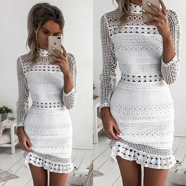 casual dresses fashion womens dress lace strappy plunge bodycon skinny pencil party hollow out evening cocktail midi, Black;gray
casual dresses fashion womens dress lace strappy plunge bodycon skinny pencil party hollow out evening cocktail midi, Black;gray