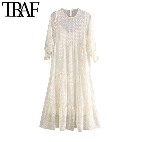 casual dresses traf women fashion elastic cuffs dotted mesh midi dress vintage three quarter sleeve with lining female mujer, Black;gray
casual dresses traf women fashion elastic cuffs dotted mesh midi dress vintage three quarter sleeve with lining female mujer, Black;gray