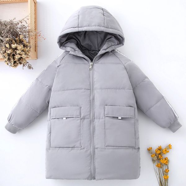 children's down coat jacket medium and long thickened hooded korean version baby boys & girls winter loose type motion, Blue;gray
children's down coat jacket medium and long thickened hooded korean version baby boys & girls winter loose type motion, Blue;gray