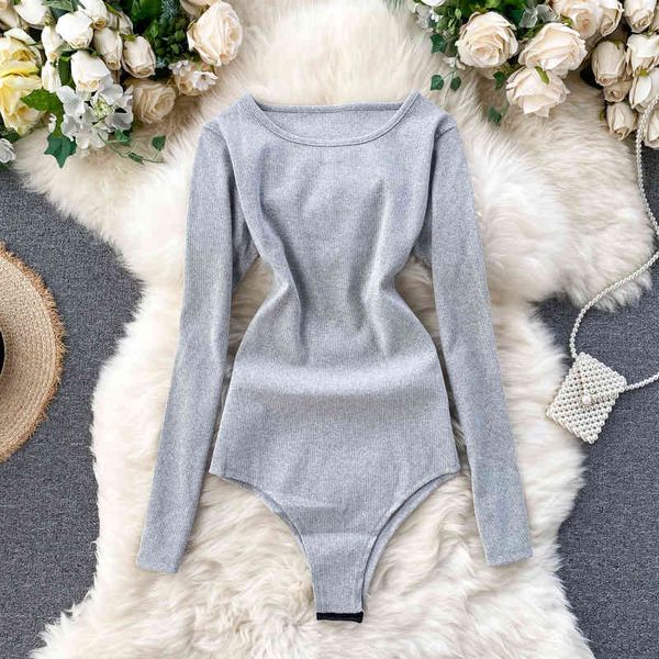 singreiny women slim elastic rompers korean o neck long sleeve jumpsuit spring autumn casual solid streetwear bodysuit 210419, Black;white
singreiny women slim elastic rompers korean o neck long sleeve jumpsuit spring autumn casual solid streetwear bodysuit 210419, Black;white