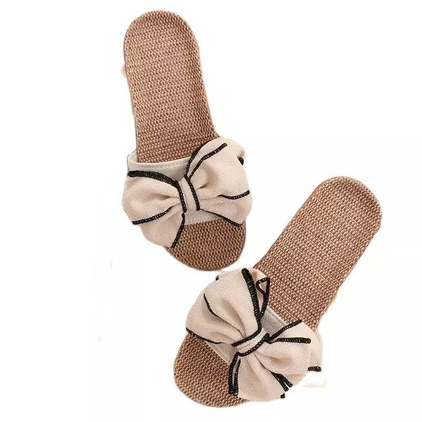 suihyung women breathable linen slippers sweet bow casual flat slides girls non-slip indoor home shoes ladies sandals 210310, Black
suihyung women breathable linen slippers sweet bow casual flat slides girls non-slip indoor home shoes ladies sandals 210310, Black