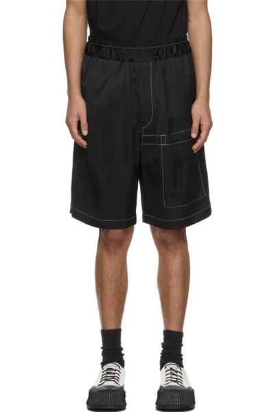 correct version of chao brand jil sander minimalism 21ss work loading line loose men's and women's shorts capris, White;black
correct version of chao brand jil sander minimalism 21ss work loading line loose men's and women's shorts capris, White;black