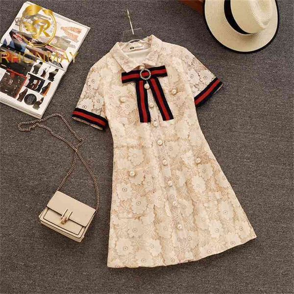 summer lace hollow out dress runway women brooch short sleeve bodycon party fashion pearl buttons single breasted 210520, Black;gray
summer lace hollow out dress runway women brooch short sleeve bodycon party fashion pearl buttons single breasted 210520, Black;gray