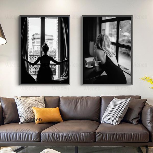 paintings black and white window ballet girl canvas painting nordic beautiful woman posters wall art pictures living room home decor
paintings black and white window ballet girl canvas painting nordic beautiful woman posters wall art pictures living room home decor