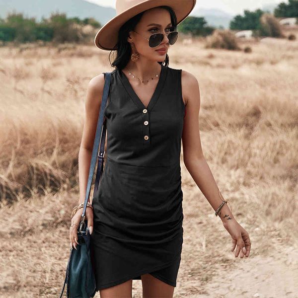 jumpsuit black sleeveless tank women summer bodycon deep v neck button folds female bandage mini casual party, Black;white
jumpsuit black sleeveless tank women summer bodycon deep v neck button folds female bandage mini casual party, Black;white