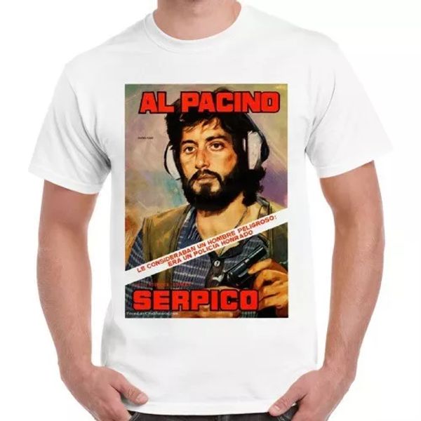 al pacino serpico 70s police corruption movie spanish poster retro t shirt 630, White;black
al pacino serpico 70s police corruption movie spanish poster retro t shirt 630, White;black