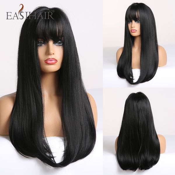 long straight black synthetic wigs with bangs natural wigs for women high temperature fiber cosplay wigs heat resistant
long straight black synthetic wigs with bangs natural wigs for women high temperature fiber cosplay wigs heat resistant