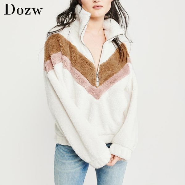 warm hoodies for women autumn winter patchwork zipper long sleeve fleece pullover casual loose teddy sweatshirts sudaderas mujer 210414, Black
warm hoodies for women autumn winter patchwork zipper long sleeve fleece pullover casual loose teddy sweatshirts sudaderas mujer 210414, Black