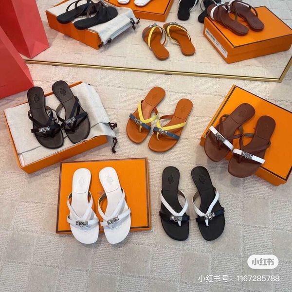 h-type flip flop beach slippers wear flat bottom sandals color matching leather women zlh, Black
h-type flip flop beach slippers wear flat bottom sandals color matching leather women zlh, Black