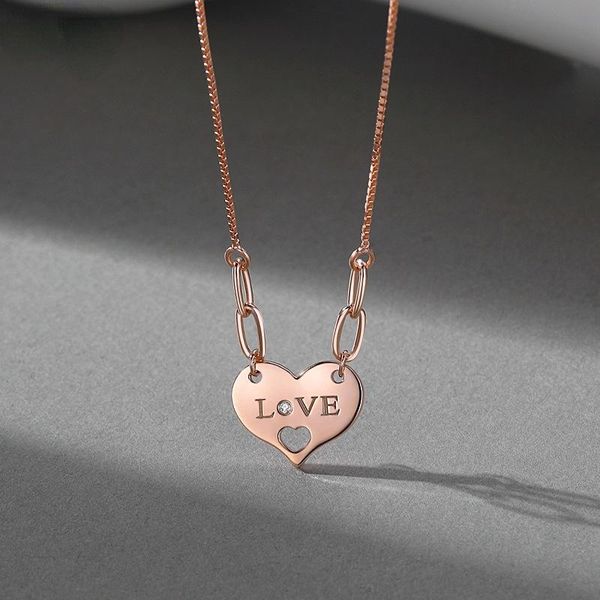 chains 100% real 925 sterling silver woman fashion jewelry necklace zircon simple pendant love heart 45cm
chains 100% real 925 sterling silver woman fashion jewelry necklace zircon simple pendant love heart 45cm