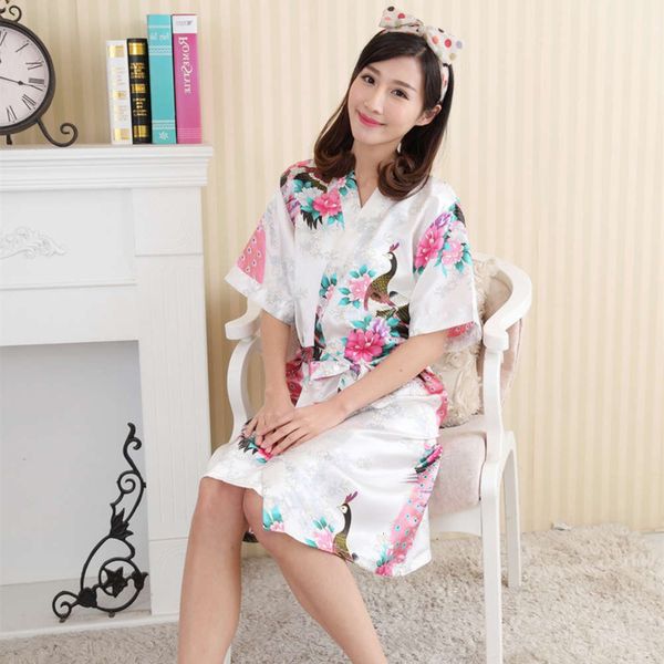 bathrobe summer robe and nightdress women's peacock kimono lace up short sleeve silk bathrobe
bathrobe summer robe and nightdress women's peacock kimono lace up short sleeve silk bathrobe