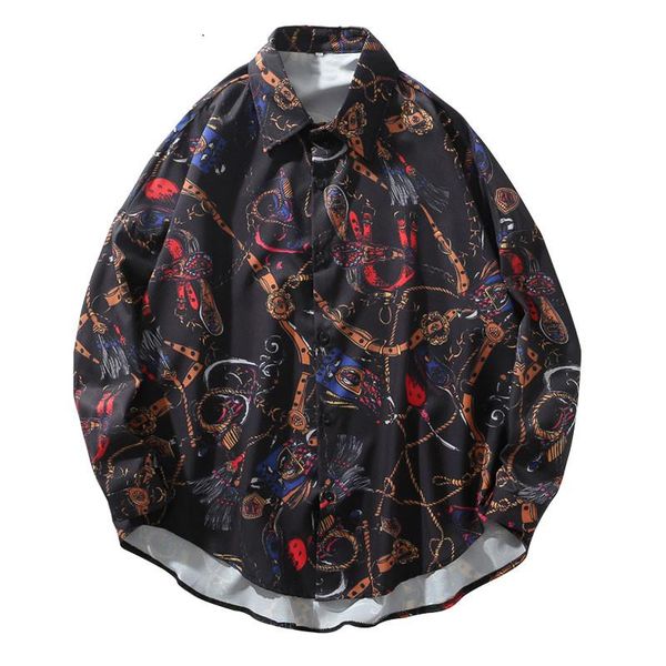hip hop hipster button down streetwear chains and belts print long sleeve mens shirts fashion casual dress shirt men's, White;black
hip hop hipster button down streetwear chains and belts print long sleeve mens shirts fashion casual dress shirt men's, White;black