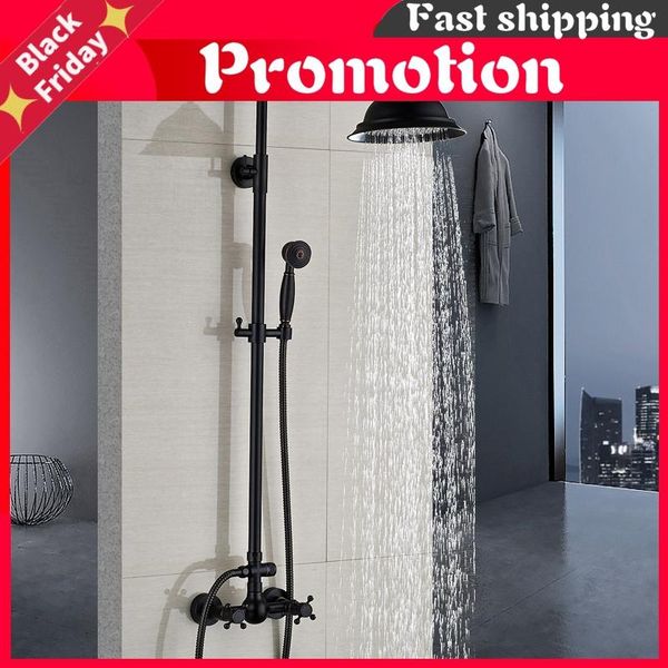 bathroom rainfall shower mixer faucet dual handle brass black set wall mount tap handshower sets
bathroom rainfall shower mixer faucet dual handle brass black set wall mount tap handshower sets