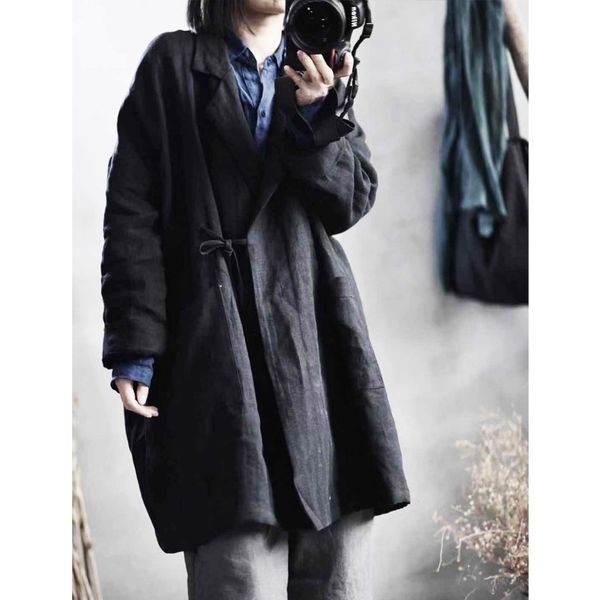 plain year weiyang 1912 / cold flax spring and autumn women's middle long style lined with black simple literary coat windbreaker
plain year weiyang 1912 / cold flax spring and autumn women's middle long style lined with black simple literary coat windbreaker