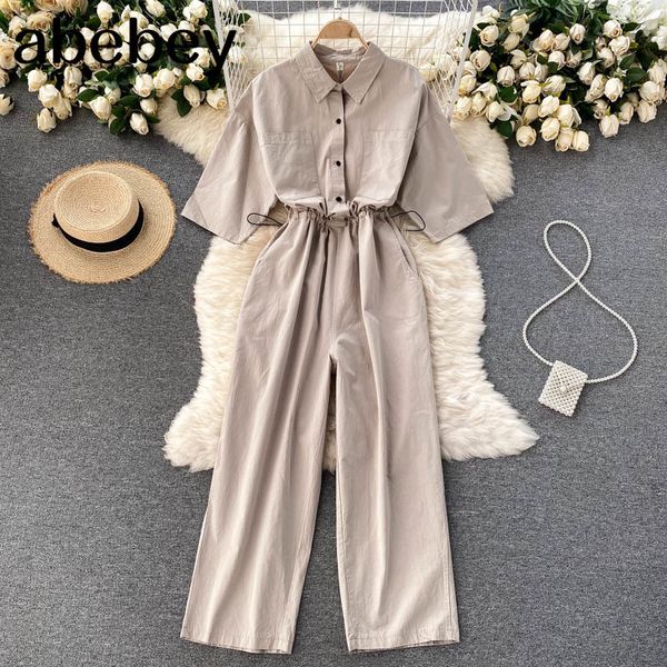 women elegant solid rompers turn down collar short sleeve jumpsuit summer vacation beach long 210512, Black;white
women elegant solid rompers turn down collar short sleeve jumpsuit summer vacation beach long 210512, Black;white