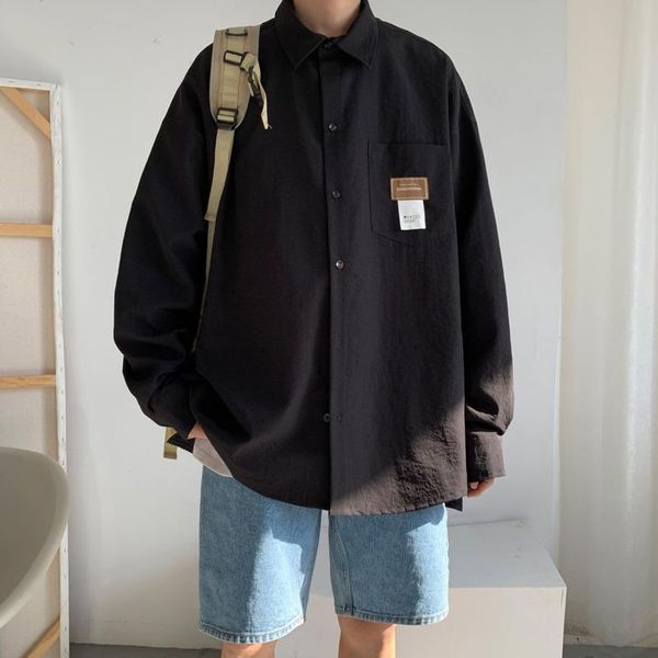 spring and autumn pocket patch shirt men korean fashion loose business casual harajuku streetwear tooling men's shirts, White;black
spring and autumn pocket patch shirt men korean fashion loose business casual harajuku streetwear tooling men's shirts, White;black