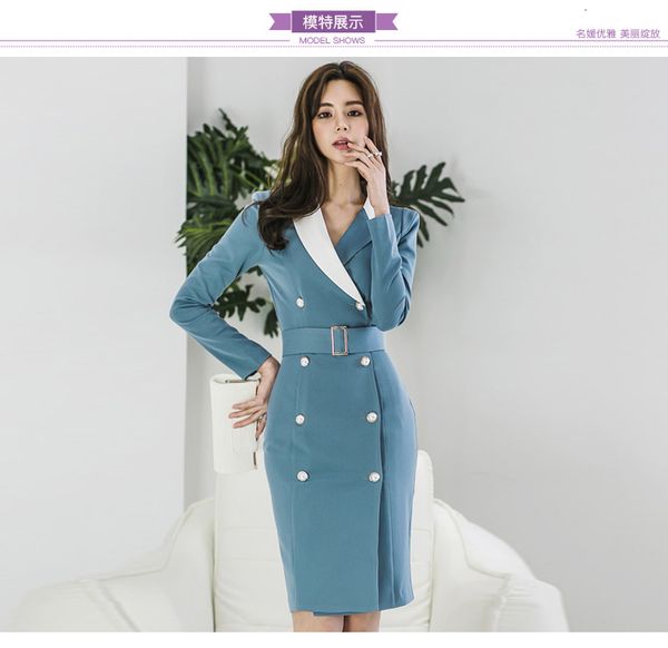 mermaid blue hit color office lady women dresses long sleeve spring formal double breasted bodycon notched pencil, Black;gray
mermaid blue hit color office lady women dresses long sleeve spring formal double breasted bodycon notched pencil, Black;gray