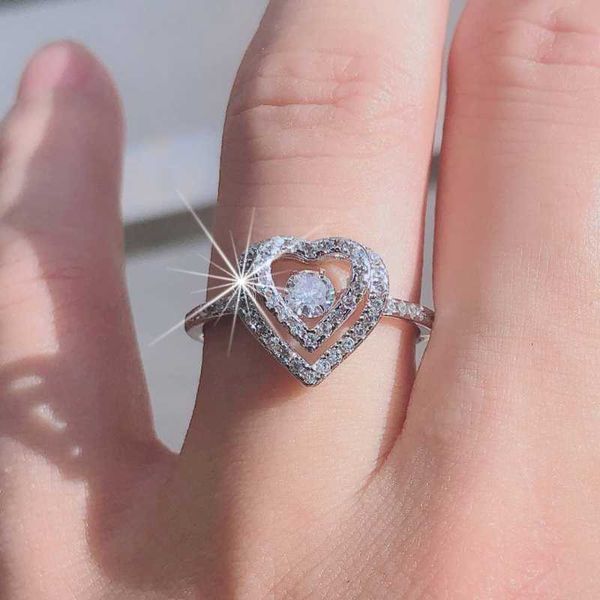 cluster rings lady's solid 925 sterling silver beat heart finger fashion simulated diamond wedding for women cute girl jewelry, Golden;silver
cluster rings lady's solid 925 sterling silver beat heart finger fashion simulated diamond wedding for women cute girl jewelry, Golden;silver