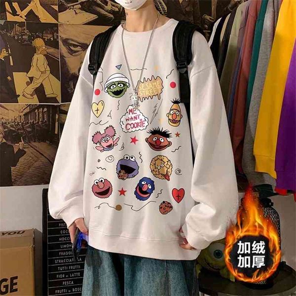 men's hoodies & sweatshirts sweater round neck pullover style sesame street cartoon pattern loose trend large size base cg8n, Black
men's hoodies & sweatshirts sweater round neck pullover style sesame street cartoon pattern loose trend large size base cg8n, Black