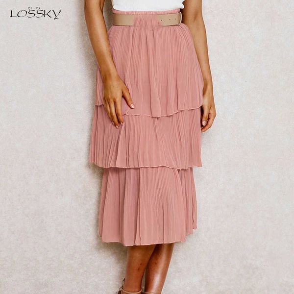 chiffon midi skirts womens pink high waisted white pleated clothing spring summer layered cake long skirt fashion ladies t200518, Black
chiffon midi skirts womens pink high waisted white pleated clothing spring summer layered cake long skirt fashion ladies t200518, Black