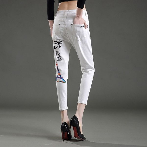women's jeans personality printed women's white denim pants loose fall high-waistline fitting hare casual street fashion mother je, Blue
women's jeans personality printed women's white denim pants loose fall high-waistline fitting hare casual street fashion mother je, Blue
