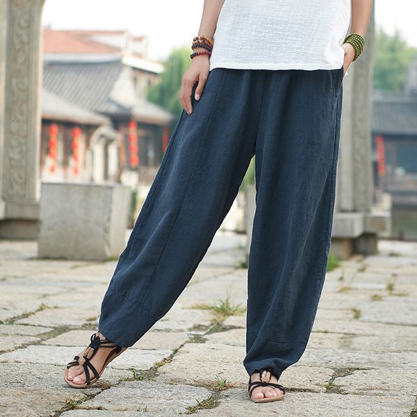 capris autumn ramifies pantalone art released casual elastic waistband radish cotton linen baggy pants, Black;white
capris autumn ramifies pantalone art released casual elastic waistband radish cotton linen baggy pants, Black;white