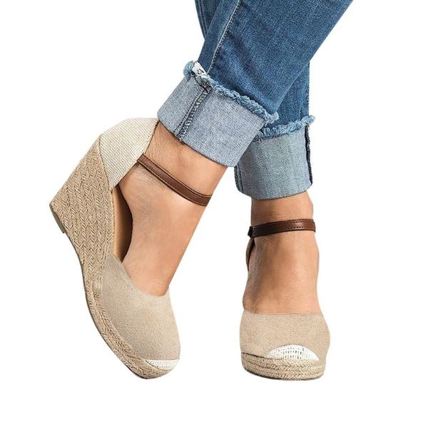 fashionwomen fashion flock wedges high ankle outdoor sandals round toe casual shoes chaussure plate femme printemps ete#3, Black
fashionwomen fashion flock wedges high ankle outdoor sandals round toe casual shoes chaussure plate femme printemps ete#3, Black