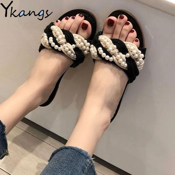 slippers women's summer pearl weaving korean style quick-drying flat ladies beach 2021 outdoor leisure flip-flops, Black
slippers women's summer pearl weaving korean style quick-drying flat ladies beach 2021 outdoor leisure flip-flops, Black