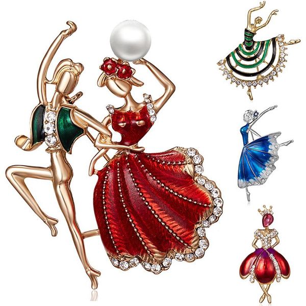 pins, brooches 1pcs creative fashion dancing girl rhinestone character brooch boy double dance pearl ornament s78, Gray
pins, brooches 1pcs creative fashion dancing girl rhinestone character brooch boy double dance pearl ornament s78, Gray