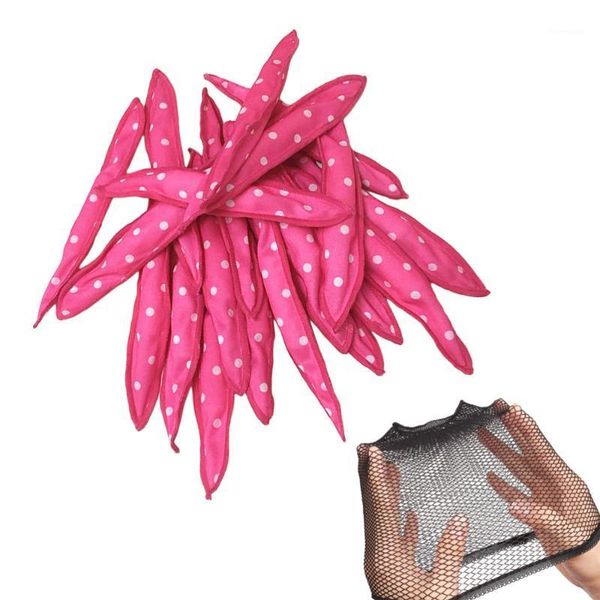 20pcs hair curler sponge rollers wave point styling diy tool with net for female girls (pink)1, Black
20pcs hair curler sponge rollers wave point styling diy tool with net for female girls (pink)1, Black