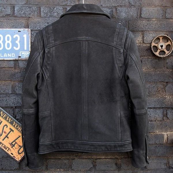 genuine classic 100% leather jacket mens vintage lapel slim motorcycle short jackets quality outerwear casual men clothes coat men's &, Black
genuine classic 100% leather jacket mens vintage lapel slim motorcycle short jackets quality outerwear casual men clothes coat men's &, Black