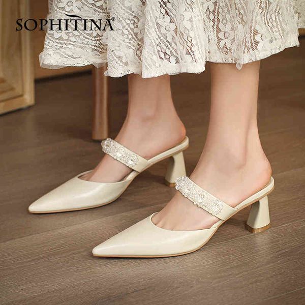 sophitina fashion slippers lady toe-covering outerwear flower mid-heel pointed shoes -selling women's shoes summer ao572 210513, Black
sophitina fashion slippers lady toe-covering outerwear flower mid-heel pointed shoes -selling women's shoes summer ao572 210513, Black