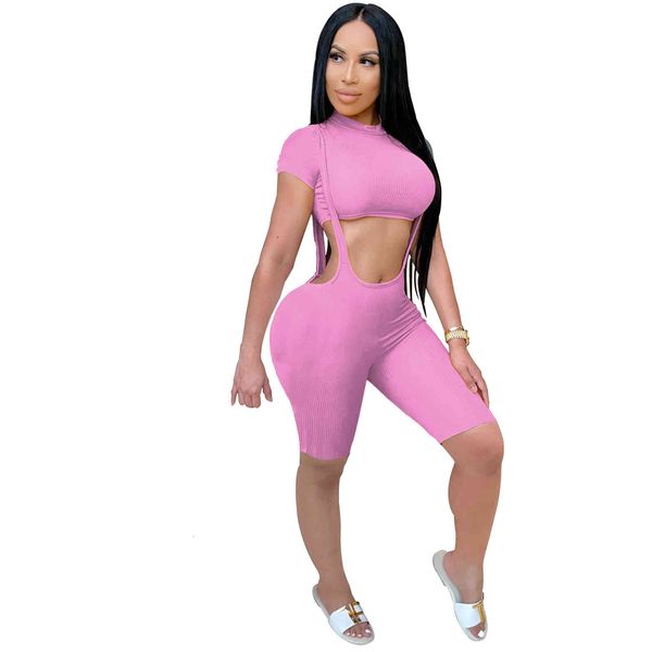 summer arrivals women's solid color midriff t-shirt suspenders shorts two piece lady's high stretch casual sets, Gray
summer arrivals women's solid color midriff t-shirt suspenders shorts two piece lady's high stretch casual sets, Gray