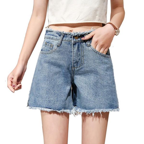 women's jeans missky women shorts high waist loose wide leg burrs solid color summer denim pants female clothes, Blue
women's jeans missky women shorts high waist loose wide leg burrs solid color summer denim pants female clothes, Blue