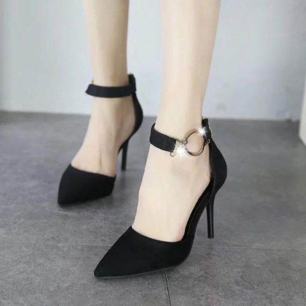 dress shoes spring high heels pumps women fashion pointed toe ankle strap buckle shallow thin heel ladies for party wedding, Black
dress shoes spring high heels pumps women fashion pointed toe ankle strap buckle shallow thin heel ladies for party wedding, Black