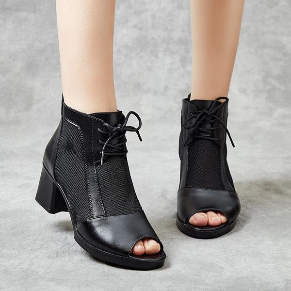 dress shoes gktinoo women sandals 2021 summer thick heel gladiator peep toe genuine leather mesh zipper high heels, Black
dress shoes gktinoo women sandals 2021 summer thick heel gladiator peep toe genuine leather mesh zipper high heels, Black
