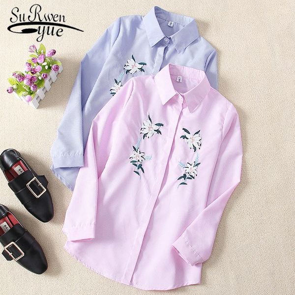women's blouses & shirts fashion women 2021 long sleeve turn-down collar casual office lady embroidery floral clothing 5140 50, White
women's blouses & shirts fashion women 2021 long sleeve turn-down collar casual office lady embroidery floral clothing 5140 50, White