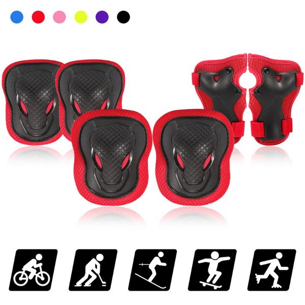 kids knee pads set children sports safety 6 in 1 protective gear kit elbow with wrist guards protection, Black;gray
kids knee pads set children sports safety 6 in 1 protective gear kit elbow with wrist guards protection, Black;gray