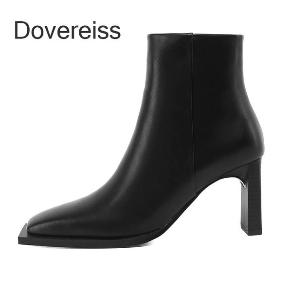 boots dovereiss fashion women's shoes winter elegant concise white clear heels block short square toe 42 43, Black
boots dovereiss fashion women's shoes winter elegant concise white clear heels block short square toe 42 43, Black