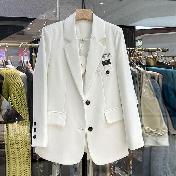 women's suits & blazers 2021 blazer women single breasted loose jackets office lady long sleeve vestidos preppy style casual spring aut, White;black
women's suits & blazers 2021 blazer women single breasted loose jackets office lady long sleeve vestidos preppy style casual spring aut, White;black